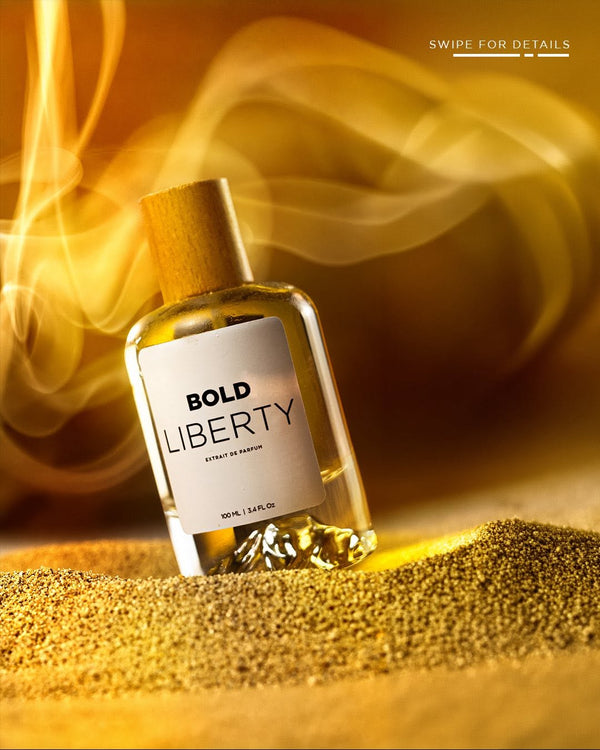 Bold Liberty For Her perfume bottle with elegant design, showcasing a stylish fragrance container on a neutral background.